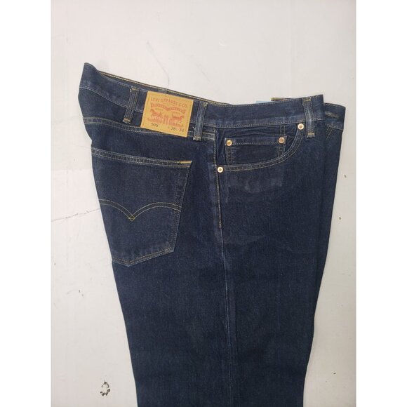 Levi's 505 Jeans Mens 38x34 Blue Regular Fit Straight Leg Dark Wash Denim - Picture 4 of 7